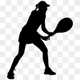Tennis Player Silhouette Png, Transparent Png - tennis player png