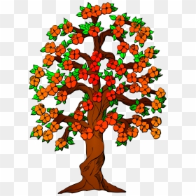 Trees With Flowers Clip Art, HD Png Download - deciduous tree png