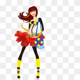 Fashion Vector Designs, HD Png Download - fashion girl png