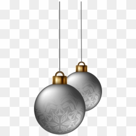 Silver Christmas Decorations Png, Transparent Png - gold christmas ornaments png