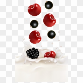 Fruit Vertical Banner, HD Png Download - pouring milk png