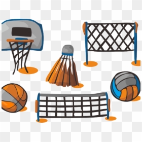 Basketball And Volleyball Background, HD Png Download - badminton png