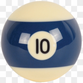 Billiard Pool Ball 10, HD Png Download - pool ball png