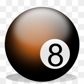 8th Ball 3d Transparent, HD Png Download - pool ball png