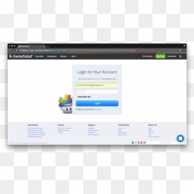 Gamesalad, HD Png Download - login button png