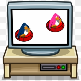 Television On A Stand Clipart, HD Png Download - tv .png