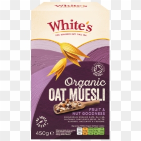 Whites Org Oat Muesli Fruit Nut Goodness 450g, HD Png Download - oats png