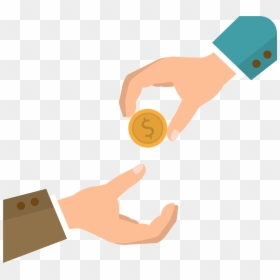 Coins In Hand Png, Transparent Png - hands clipart png