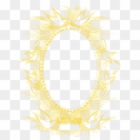Circle, HD Png Download - gold oval frame png