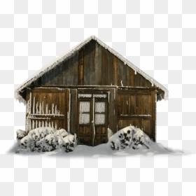 Transparent Background Cabin With Snow Pngs, Png Download - log cabin png