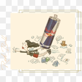 Illustration, HD Png Download - red bull can png