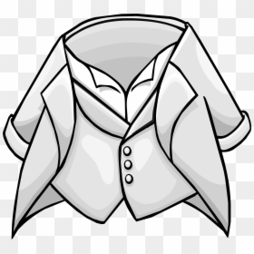 Club Penguin White Tuxedo, HD Png Download - fancy white line png