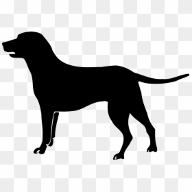 Black Dog Silhouette Png, Transparent Png - boxer dog png