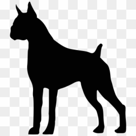 Boxer Dog Silhouette, HD Png Download - boxer dog png