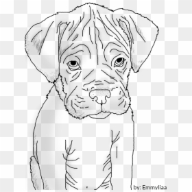 Easy Boxer Dog Drawing, HD Png Download - boxer dog png