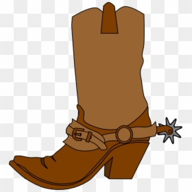 Brown Cowboy Boot Clip Art, HD Png Download - cowboy hat png transparent