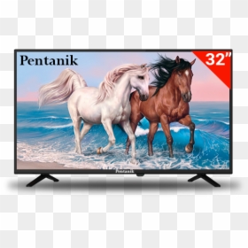 Horses On The Beach Painting, HD Png Download - led tv png