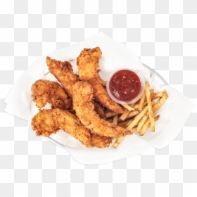 Chicken Fingers, HD Png Download - fish and chips png