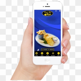 White Iphone Hand Png, Transparent Png - fish and chips png