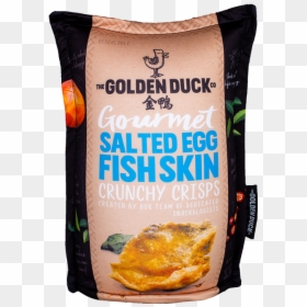 Salted Egg Fish Skin Chips Golden Duck, HD Png Download - fish and chips png