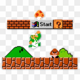 Super Mario Start Button, HD Png Download - windows 7 start button icon png