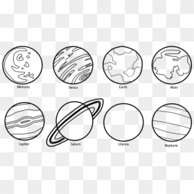 Solar System Clipart Black And White, HD Png Download - planet clipart png