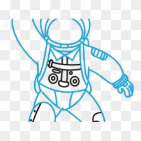 Cartoon Astronaut Drawings Easy, HD Png Download - astronaut clipart png