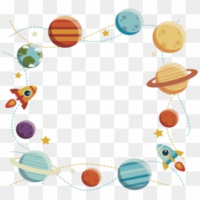 Borders On Solar Systems, HD Png Download - planet clipart png