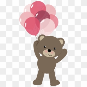 Teddy Bear Clipart With Balloons, HD Png Download - teddy bear vector png