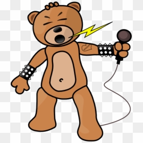Singing Teddy Bear Outline, HD Png Download - teddy bear vector png