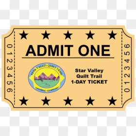 Template For Theater Ticket, HD Png Download - admit one png