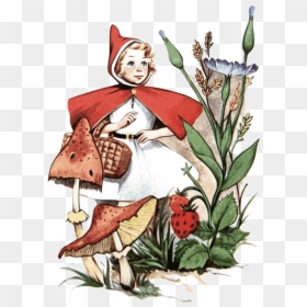 Vintage Little Red Riding Hood Clipart, HD Png Download - little red riding hood png