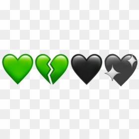 Broken Purple Heart Emoji, HD Png Download - green heart png