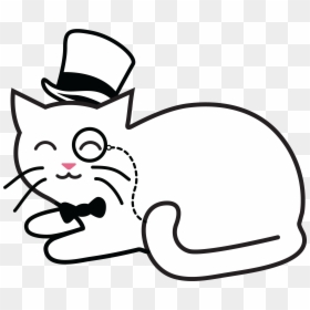 Fancy Cat Cartoon, HD Png Download - cartoon nose png