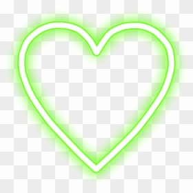 Neon Blue Love Heart, HD Png Download - green heart png
