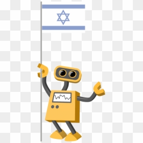 Robot With Stop Sign, HD Png Download - israeli flag png
