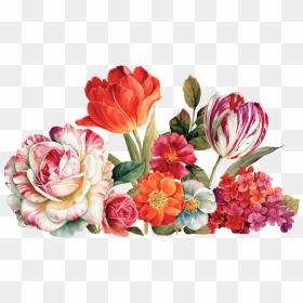 Botanical Flowers Png Hd, Transparent Png - bunch of flowers png