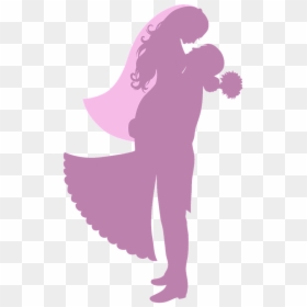 Bride And Groom Silhouette Svg, HD Png Download - bride silhouette png