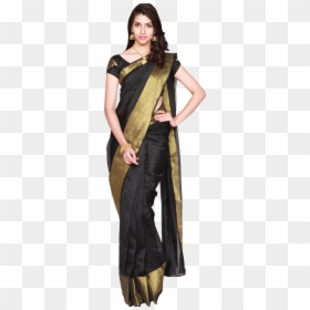 Model Image In Saree Png, Transparent Png - silk saree png