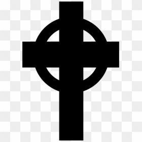Simple Black Celtic Cross Drawing, HD Png Download - big stone png