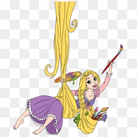 Rapunzel Paint Transparent Background, HD Png Download - disney cartoon characters png