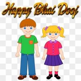 Brother And Sister In Cartoon, HD Png Download - bhai dooj png