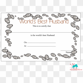 Coloring Pages For Husband, HD Png Download - blank certificate template png