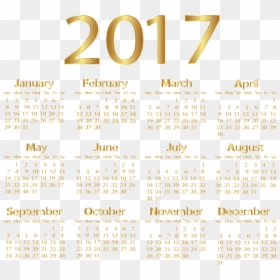 Transparent Png December 2017 Calendar, Png Download - 2017 calender png