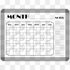 Calendar Of A Month, HD Png Download - 2017 calender png