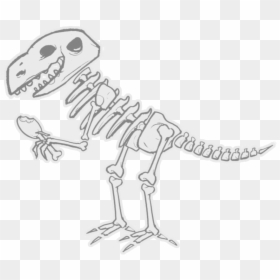 Simple Dinosaur Skeleton Clipart, HD Png Download - skull kid png