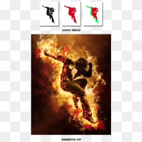 Animated Fire Effect Photoshop, HD Png Download - adobe photoshop png