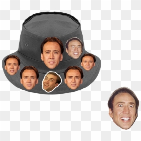 Nicolas Cage Bucket Hat, HD Png Download - nick cage png