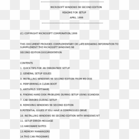 Document, HD Png Download - windows 98 png