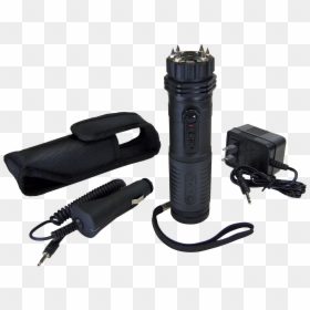 Stun Gun Flashlight With Spikes, HD Png Download - taser png